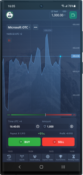 Pocket Option на Android